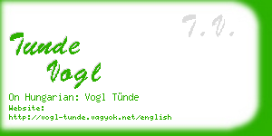 tunde vogl business card