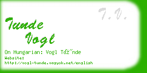 tunde vogl business card